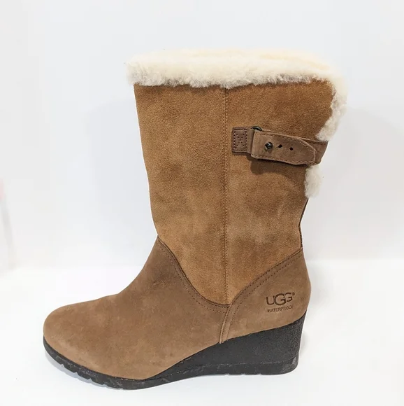 NWOT UGG Waterproof Edelina Wedge Boots - Picture 9 of 16